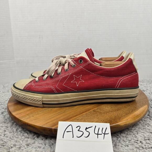 Converse Mens John Varvatos Star Player EV Ox Red Leather Casual Daily Sneaker 9 - Picture 1 of 13